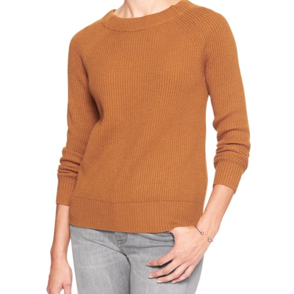 Banana Republic Mustard Tie back sweater